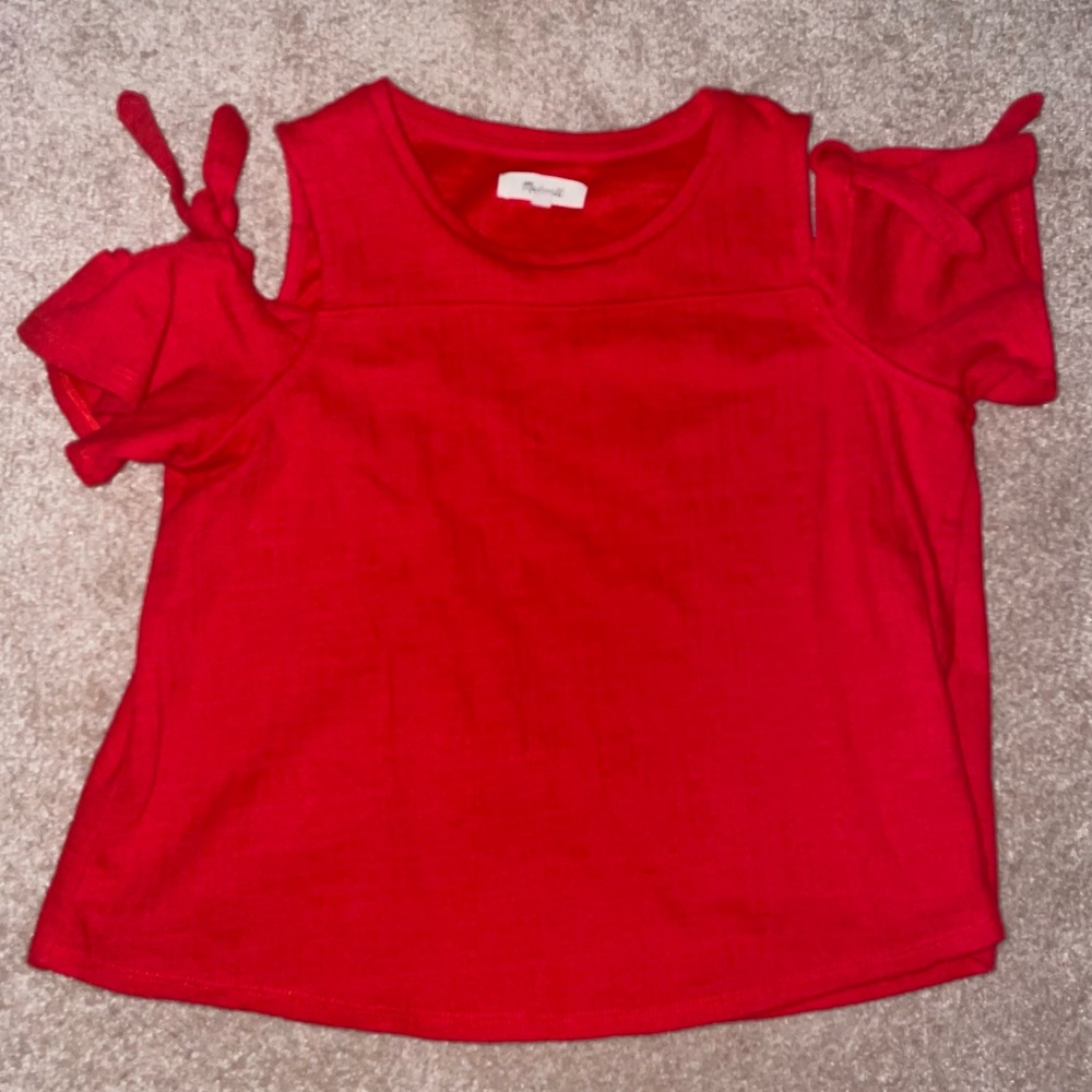 Madewell red blouse